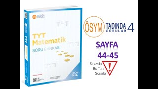 345 TYT MATEMATİK SAYFA 44 45 GERÇEK SAYILAR2 ÖSYM TADINDA 4 [upl. by Mond]