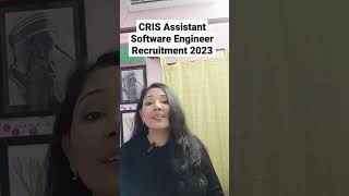 CRIS Engineer Recruitment 2023  engineer softwareengineervacancy2023 crisrecruitment2023 [upl. by Norbie]