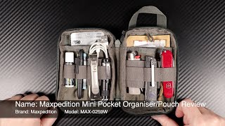 Maxpedition Mini Pocket Organizer Pouch Review [upl. by Mendelson]