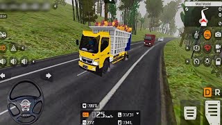 Dump Muat Sawit Tumpah  Heavy Truck Offroad Driving  Mod Bussid  Bus Simulator Indonesia Game Mod [upl. by Orrocos72]