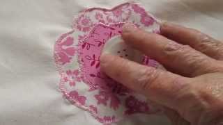 How to Sew a Simple Flower Applique  Method 1 [upl. by Hulda484]