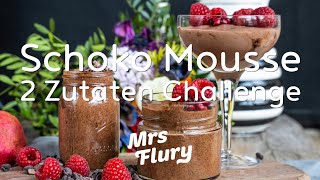 Vegane Mousse au Chocolat  2 Zutaten Challenge  gesund amp leicht mit Aquafaba und Seidentofu [upl. by Glynas]