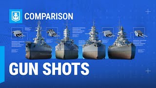 Ship Comparison Main Battery Guns North Carolina Bismarck Richelieu Roma [upl. by Rudie383]