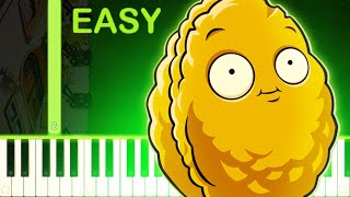 Loonboon  PLANTS VS ZOMBIES  EASY Piano Tutorial [upl. by Feirahs]