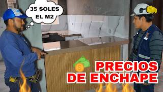 Precio para enchapar un minidepartamento de 70 m2 🚧👷‍♂️ [upl. by Eadrahs]