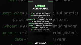 Linux Komutları kalilinux linuxkomut sibergüvenlik [upl. by Jt]