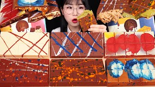 찐 두바이 픽스 초콜릿 전메뉴 먹방🍫 FIX DUBAI CHOCOLATE MUKBANG ASMR 피스타치오 솔티드캐러멜프레첼 퍼지브라우니 캐러멜땅콩버터 로투스치즈케이크 바클라바 [upl. by Nitsir]