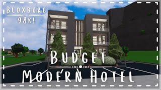 Budget Modern Hotel  98k  Speedbuild amp Tour  Roblox Bloxburg  Tapioca [upl. by Whitnell]