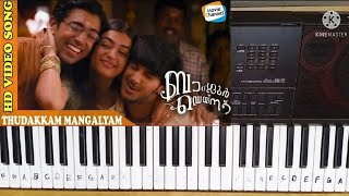 Thudakkam Mangalyam on piano  Bangalore Days  Easy to play on piano [upl. by Adnamaa]