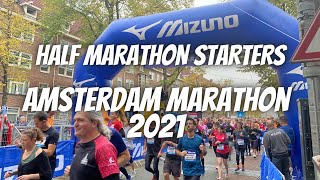 Mizuno Half Marathon Starting Race  Amsterdam Marathon 2021 [upl. by Varhol647]