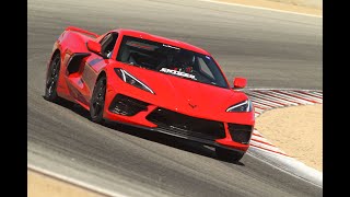 C8 Corvette vs Mclaren Porsche Lamborghini at Laguna Seca  brake failure off Corkscrew [upl. by Sale]