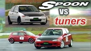 ENG CC Spoon vs tuners  Civic EG6 battle Ebisu HV33 [upl. by Inimod778]