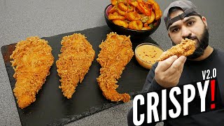 EXTRA CRISPY CHICKEN TENDERS  WITH FRIES amp SAUCE [upl. by Iila]