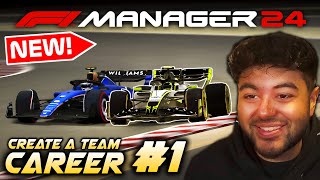 F1 Manager 24 CREATE A TEAM CAREER Part 1 Our Road to Glory in F1 Begins [upl. by Yahiya]