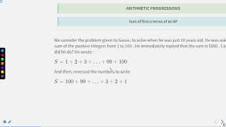 Arithmetic Progression Part 5 SATHEEENGG swayamprabha engineeringexams [upl. by Htez618]