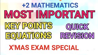 2 MATHEMATICSMOST IMPORTANT KEY POINTS AND EQUATIONS QUICK REVISION [upl. by Schonfield]