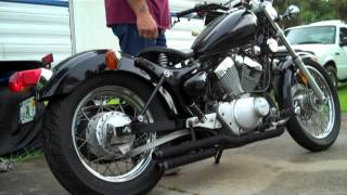 2003 Yamaha virago xv250 custom Larish41 exhaust [upl. by Colman870]