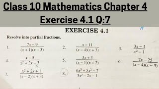 Class 10th mathematics chapter 4 Exercise 41 Q 7 10maths mathematics [upl. by Nodrog845]