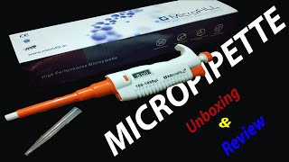 MICROPIPETTE 100μL  1000 μL  Unboxing amp Review [upl. by Garlen108]