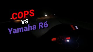 YAMAHA R6 RUNS FROM COPS [upl. by Notniuq640]