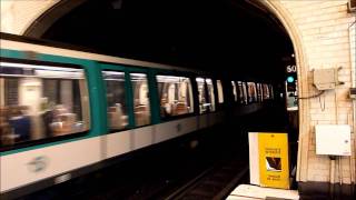 Metro Paris Der Bahnhof Rome Linie 2 Ein und Ausfahrten von MF2000 [upl. by Ellehsar]