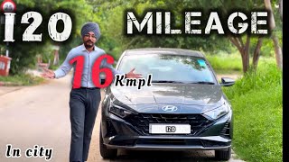 i20 mileage test in city drive  real life experience with 16kmpl in city i20 top model MT drive [upl. by Lyon878]