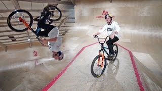 NEW Skatepark Tricks on the BMX  MTB Hybrid [upl. by Ihcelek993]