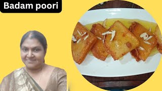 Badam Poori recipe  Sweet  Tamil [upl. by Aduh]