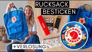 Fjällräven Rucksack besticken Upcycling DIY  VERLOSUNG [upl. by Wendell]