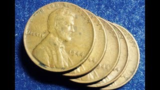 1944 No Mint Mark Wheat Penny  Highest Mintage Of All Wheaties [upl. by Eibrab]