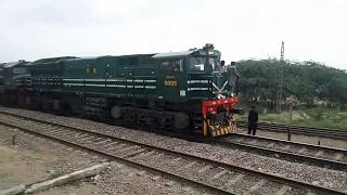 Freight Train amp Greenline Cross Paths at Bahawalpur [upl. by Aidiruy]