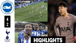 Brighton vs Tottenham Hotspur 42 goals highlights HinshelwoodPedro amp Estupinan [upl. by Ivon]