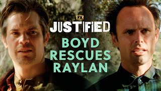 Boyd Rescues Raylan From Dickie Bennett  Scene  Justified  FX [upl. by Langham566]