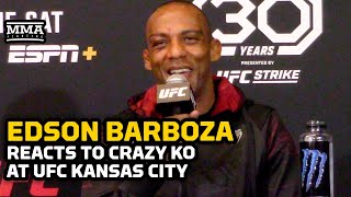 Edson Barboza Reacts To Crazy Knockout Win At UFC Kansas City  MMA Fighting [upl. by Todd]