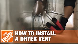 Venting a Dryer How to Properly Install a Dryer Vent  The Home Depot [upl. by Ainot488]