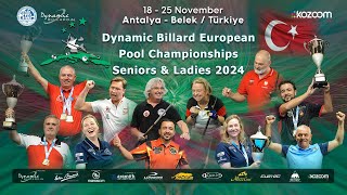 Day 4 Table 2 at the European Pool Championships Dynamic Billard Seniors amp Ladies EC 2024 [upl. by Niobe226]