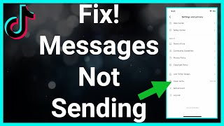 How To Fix TikTok Messages Not Working  Sending [upl. by Friedman]