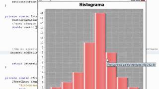 JFreeChart 4 Como hacer un Histograma en Java [upl. by Tserrof]