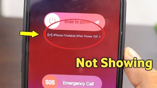 Fix iPhone findable after Power off not showing problem solved [upl. by Yaeger]