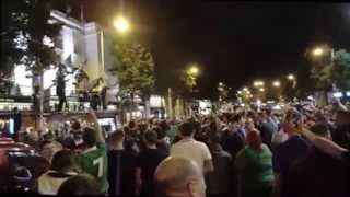 GAWA qualifying for 2016 Euros Euphoric fans celebrating outside Laverys Belfast [upl. by Eisac]