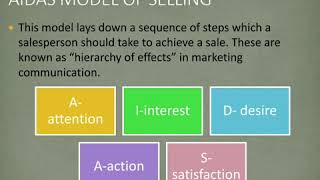 Personal selling  Du  6th semester  Unit2  Theories of selling  AIDAS MODEL [upl. by Arevle]