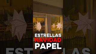 ESTRELLAS de PAPEL para NAVIDAD ⭐ youtubeshorts shorts christmas decoration diy tip hack [upl. by Troyes]