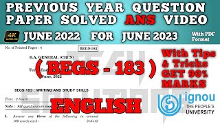 BEGS 183 Previous Year Question Paper Answer In English  Begs 183 Guess Paper June 2022 [upl. by Arhna620]