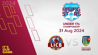 🔴 LIVE Leewards Islands v Windward Islands  CWI Men’s Under 17  50 Over Championships 2024 [upl. by Noraa]