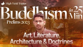 Buddhism fully covered in just 25 mins  Art Architecture Literature Principles upscprelims [upl. by Betteanne80]