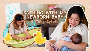 Bathing with my Newborn Baby BabySylvio  Love Angeline Quinto [upl. by Tristan]