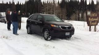 Kia Sorento All Wheel Drive System on Snow and Ice [upl. by Nyliahs989]