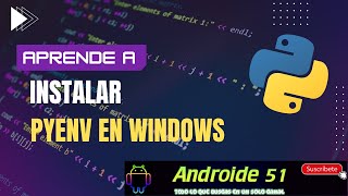 Instalar Pyenv en Windows [upl. by Renat]