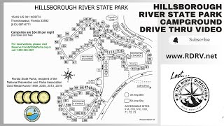 Hillsborough River State Park Campground Drive Thru [upl. by Merridie]