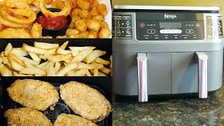 Ninja Foodi 2 Basket Air Fryer DEMO and REVIEW [upl. by Kuehn]